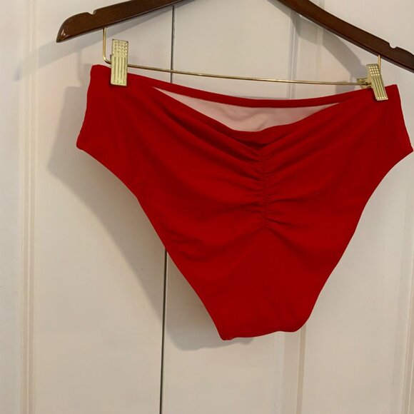 Cupshe Red High Waist Bikini Bottoms Size Large New - Picture 6 of 9